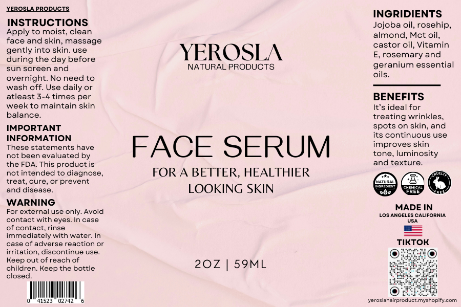 2oz Organic Face Serum