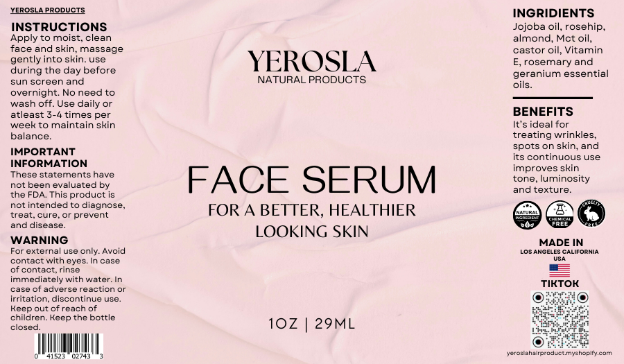 1oz Organic Face Serum